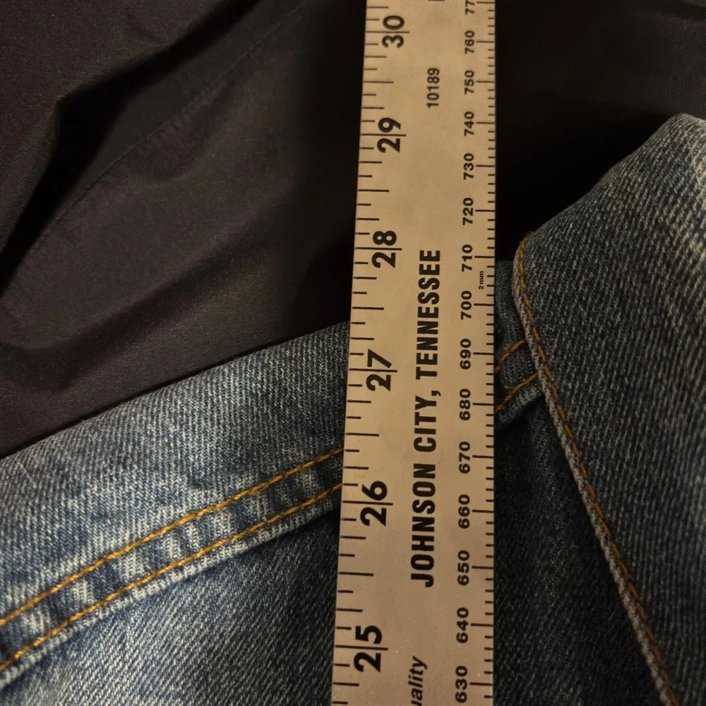 Levis Mens Denim Trucker Jacket Medium Wash Blue Button Front 2XL - Picture 10 of 12